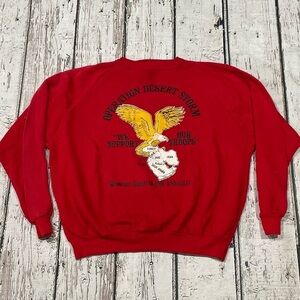 Vintage 90s Operation Desert Storm 1990s Crewneck Military Sweatshirt